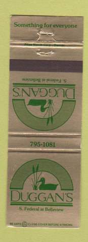 Matchbook Cover - Duggan's Restaurant Denver Colorado