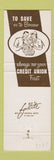 Matchbook Cover - Ahdawagam Credit Union Wisconsin Rapids WI