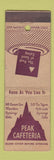 Matchbook Cover - Peak Cafeteria Colorado Springs Manitou WEAR