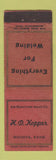Matchbook Cover - KH Kopper Welding Wichita KS