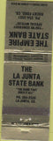 Matchbook Cover - La Junta State Bank CO Rocky Ford