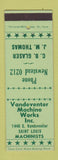 Matchbook Cover - Vandeventer Machine Works St Louis MO