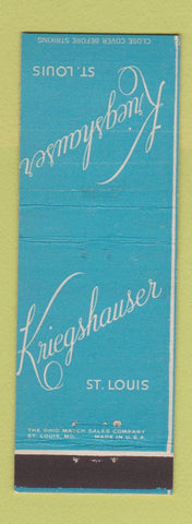 Matchbook Cover - Kriegshauser St Louis MO