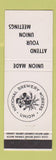 Matchbook Cover - National Brewery Workers Union Canada