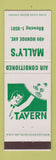 Matchbook Cover - Mally's Tavern