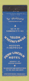 Matchbook Cover - Penn Lincoln Hotel Pittsburgh PA WEAR