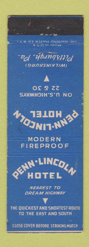 Matchbook Cover - Penn Lincoln Hotel Pittsburgh PA WEAR