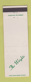 Matchbook Cover - The Wrights Insurance