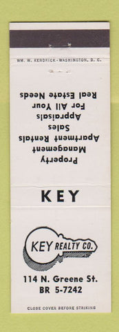 Matchbook Cover - Key Real Estate
