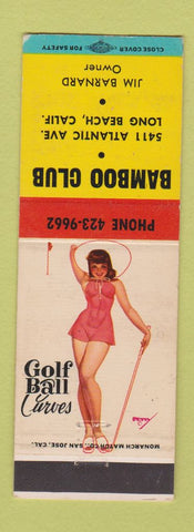 Matchbook Cover - Bamboo Club Long Beach CA pinup