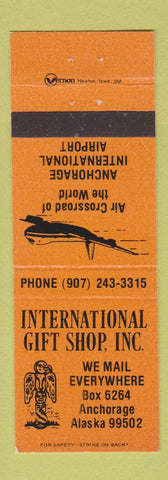Matchbook Cover - International Gift Shop Anchorage AK Totem