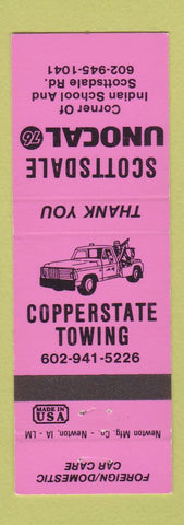 Matchbook Cover - Scottsdale Unocal 76 oil gas Scottsdale AZ NEON PINK