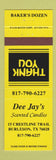 Matchbook Cover - Dee Jay's Scented Candles Burleson TX