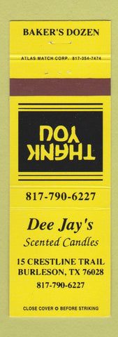 Matchbook Cover - Dee Jay's Scented Candles Burleson TX