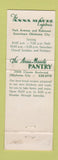 Matchbook Cover - Anna Maude Pantry Oklahoma City OK