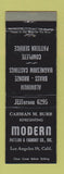 Matchbook Cover - Modern Pattern Foundry Los Angeles CA WEAR
