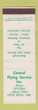 Matchbook Cover - Central Flying Service Little Rock AR WEAR