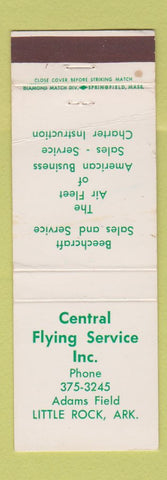 Matchbook Cover - Central Flying Service Little Rock AR WEAR