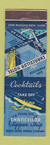 Matchbook Cover - Chancellor Hotel San Francisco CA  Clipper Ship