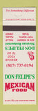 Matchbook Cover - Don Felipe's Mexican Fort Worth TX