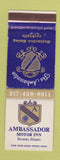 Matchbook Cover - Ambassador Motor Inn Decatur IL