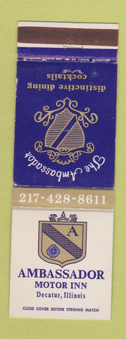 Matchbook Cover - Ambassador Motor Inn Decatur IL