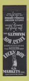 Matchbook Cover - Lucky Boy Markets Grocery