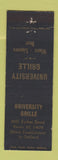 Matchbook Cover - University Grille Oakland CA