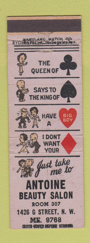 Matchbook Cover - Antoine Beauty Salon girlie