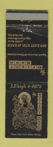 Matchbook Cover - Orient Room New York City WEAR