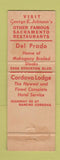 Matchbook Cover - Kentucky Kitchen Sacramento CA