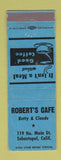 Matchbook Cover - Robert's Cafe Sebastopol CA WORN
