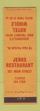 Matchbook Cover - Jenks Restaurnt Jacksonville FL Hotel Windle