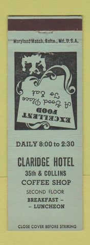 Matchbook Cover - Claridge Hotel Miami?