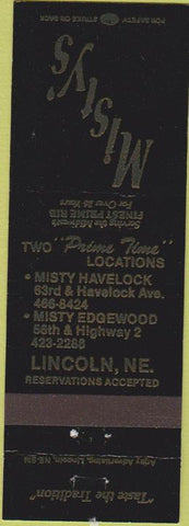 Matchbook Cover - Misty's Prime Rib Lincoln NE
