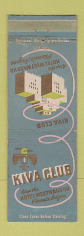 Matchbook Cover - Kiva Club Hotel Westward Ho Phoenix AZ WEAR