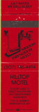 Matchbook Cover - Hilltop Motel Newcastle WY