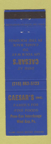 Matchbook Cover - Caesar's Restaurant Wind Gap PA