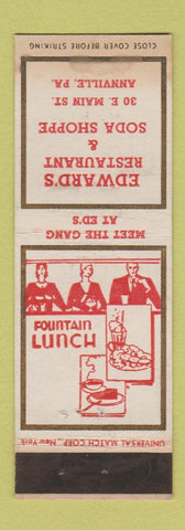 Matchbook Cover - Edward's Restaurant Annville PA WEAR