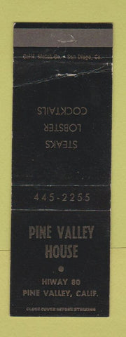 Matchbook Cover - Pine Valley House Pine Valley CA WEAR
