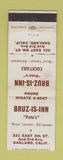 Matchbook Cover - Bruz Is Inn Oakland CA WEAR
