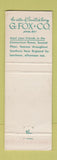 Matchbook Cover - G Fox and Company