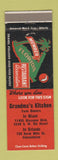 Matchbook Cover - Grandma's Kitchen Orlando Miami FL WEAR