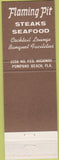 Matchbook Cover - Flaming Pit Restaurant Pompano Beach FL