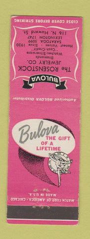 Matchbook Cover - Bulova Watches Rosenstock