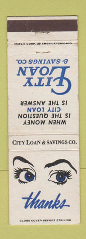 Matchbook Cover - City Loan Savings OH Ohio WEAR
