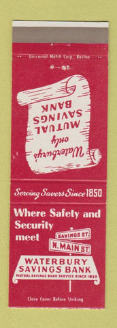 Matchbook Cover - Waterbury Savings Bank CT