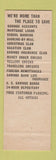 Matchbook Cover - Waterbury Savings Bank CT