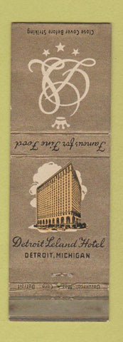 Matchbook Cover - Detroit Leland Hotel Detroit MI WEAR