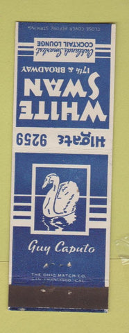 Matchbook Cover - White Swan Cocktail Lounge Oakland CA